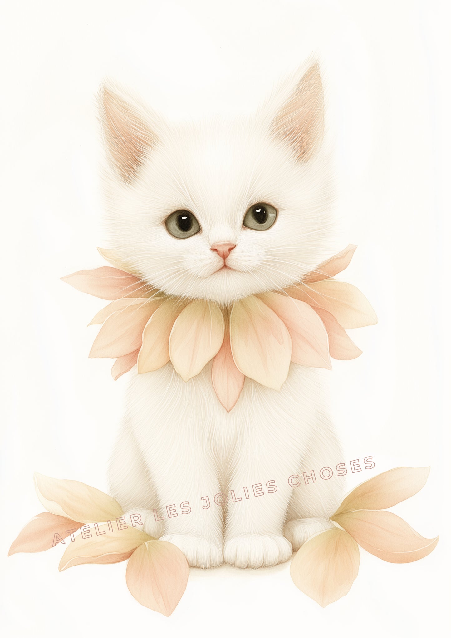 Petit Chat en Fleur - Atelier Les Jolies Choses