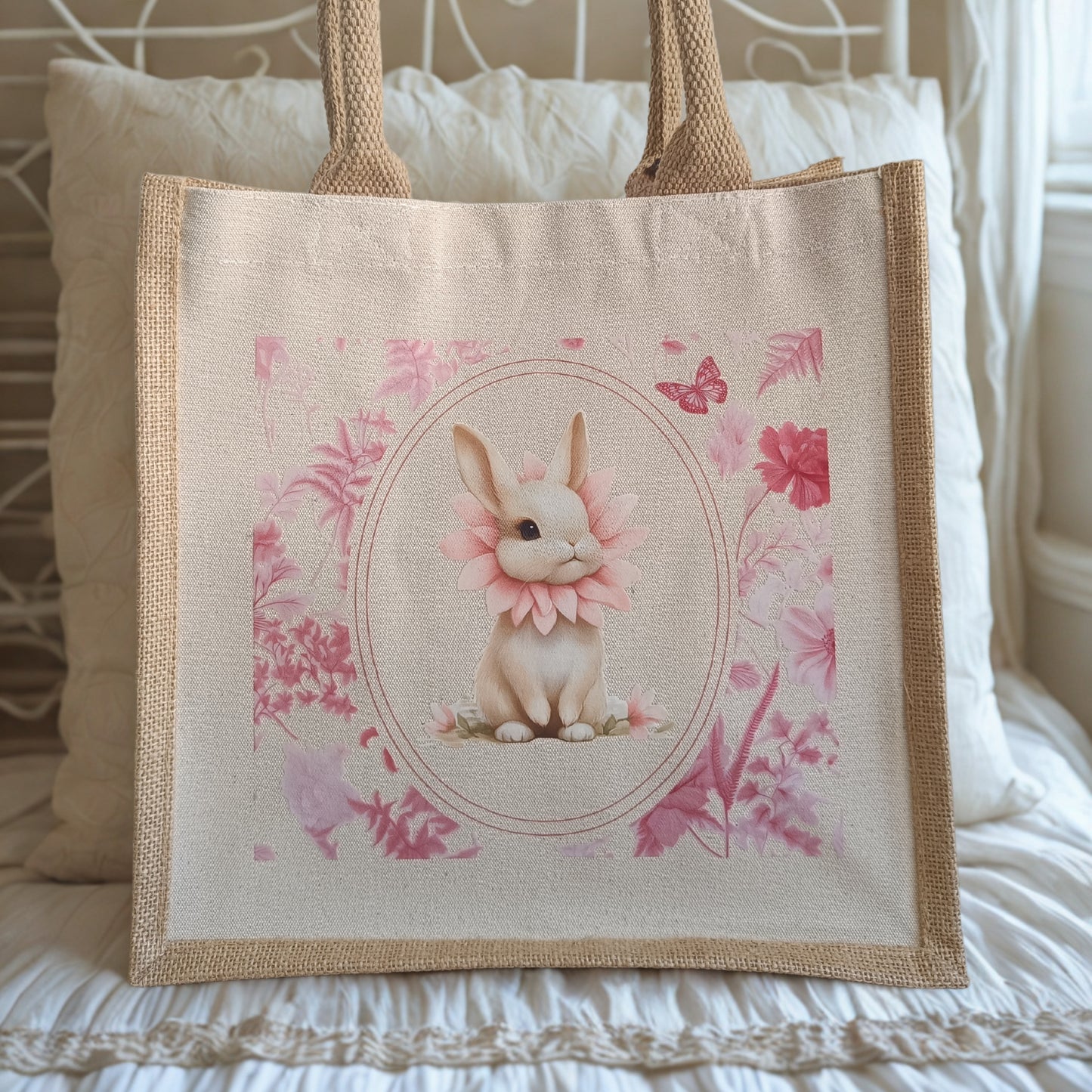 Petit cabas "Petit Lapin" – Édition Toile de Jute - Atelier Les Jolies Choses