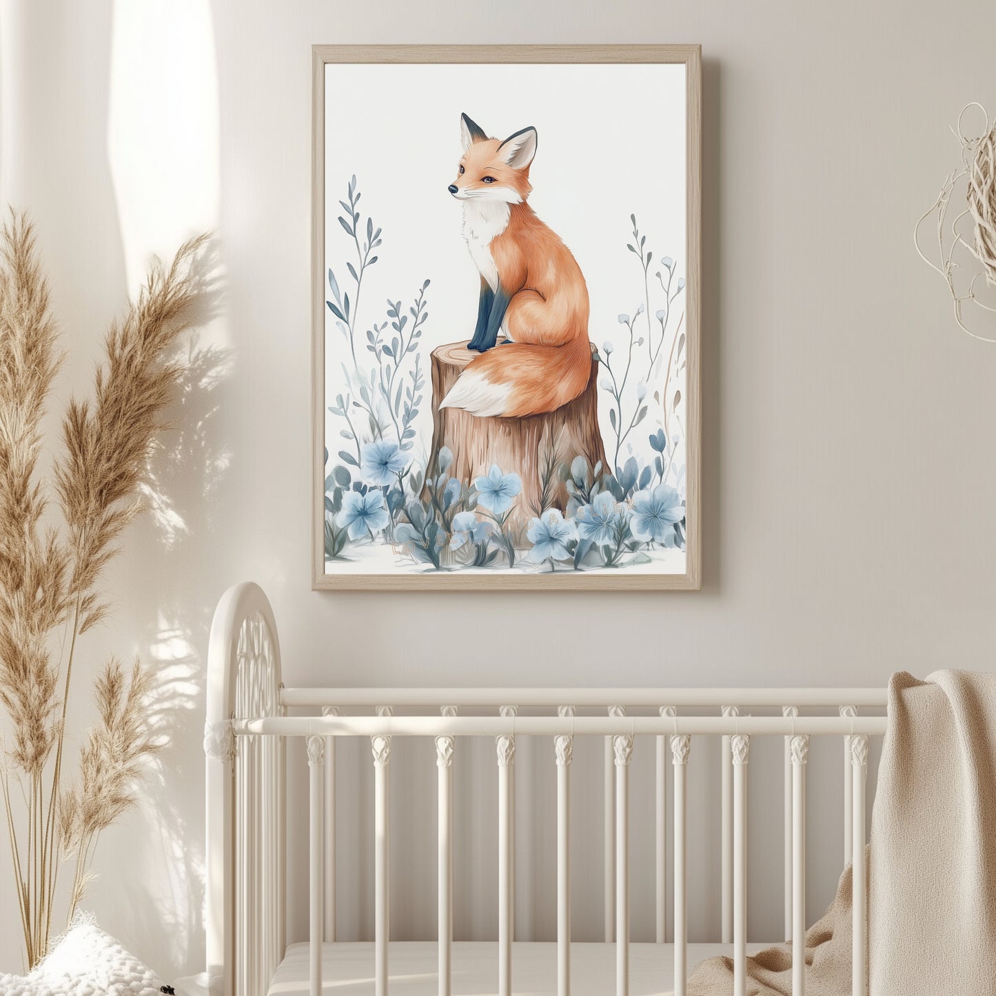 Renard & Fleurs Bleues – Charme Caché de la Forêt - Atelier Les Jolies Choses