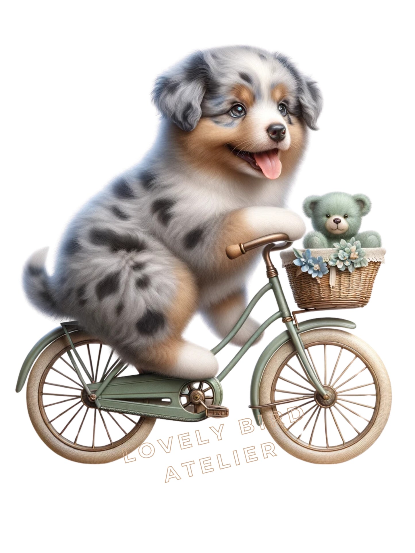 Tableau Chien & Vélo - Atelier Les Jolies Choses