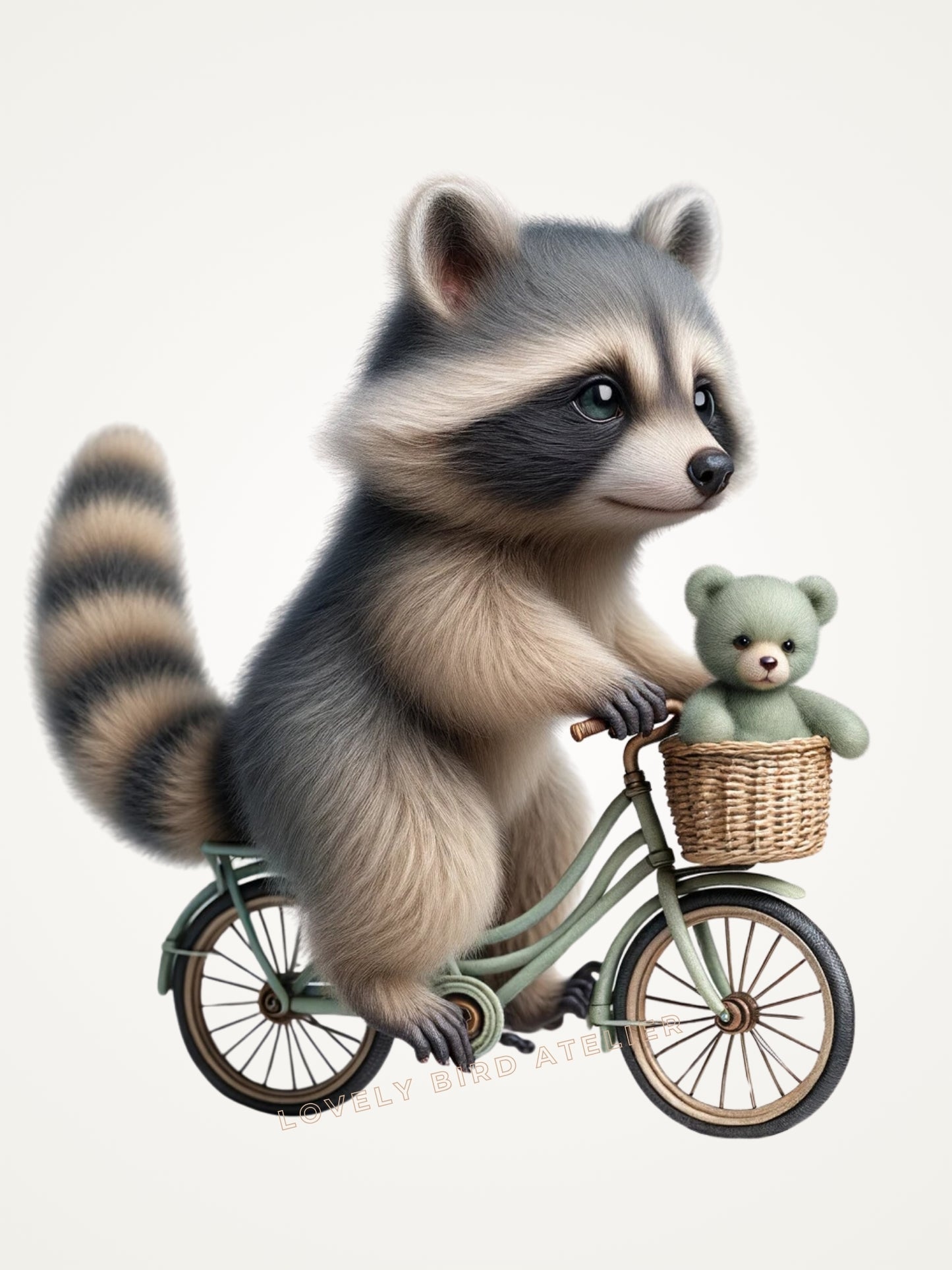 Tableau Raton Laveur & Vélo - Atelier Les Jolies Choses