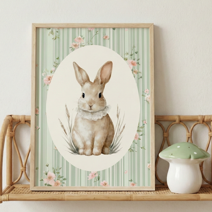 Affiche Lapin – Douceur vintage