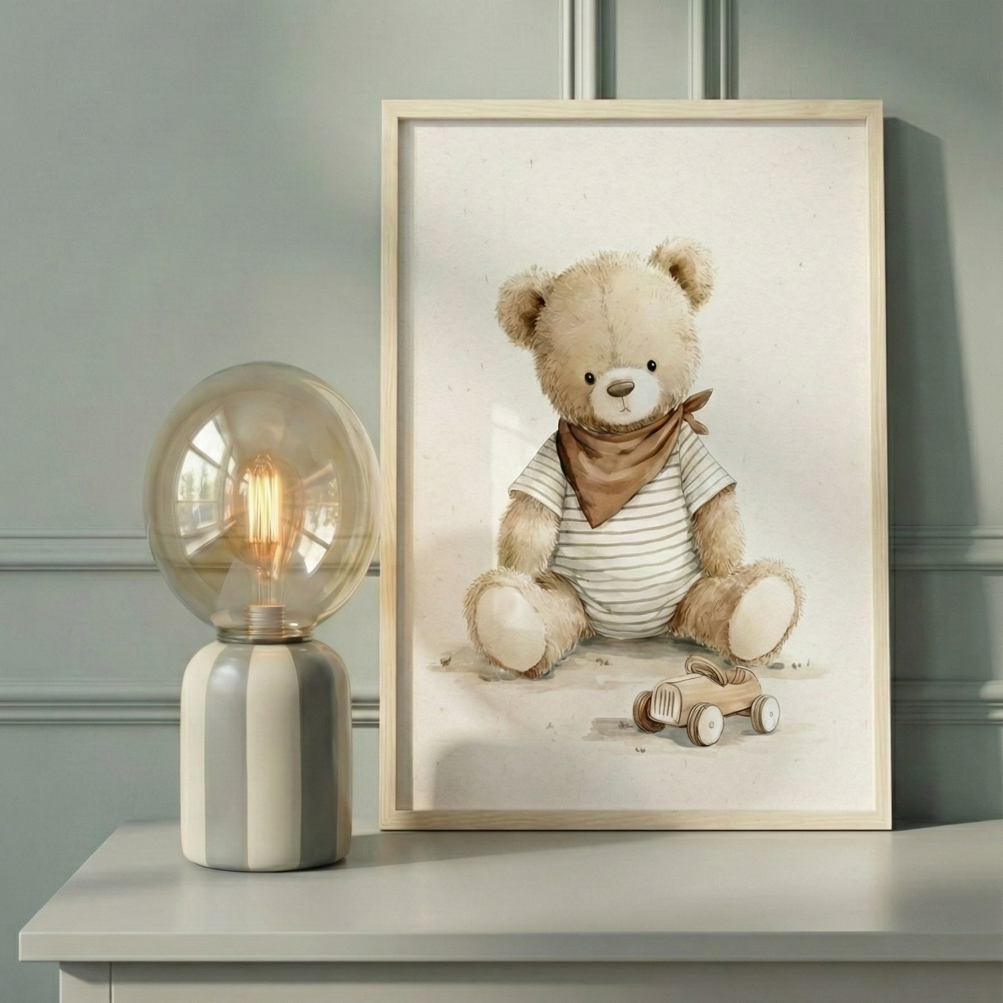 Affiche – L’ours tendre et son jouet