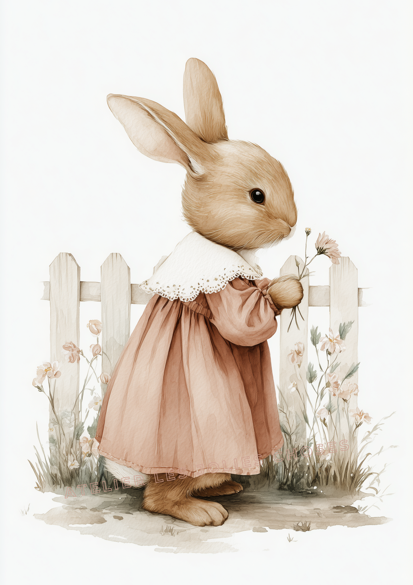 Affiche Lapine  – La promenade du matin