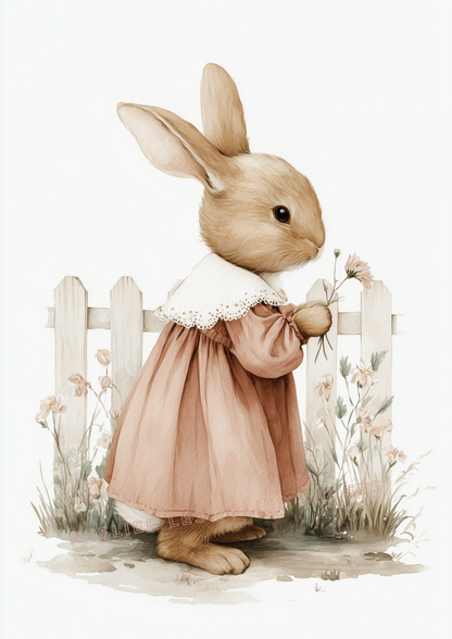 Affiche Lapine  – La promenade du matin
