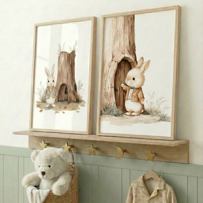 Affiche enfant Lapin de la forêt – La petite porte secrète