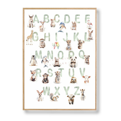 Affiche Abécédaire Animaux - Atelier Les Jolies Choses  