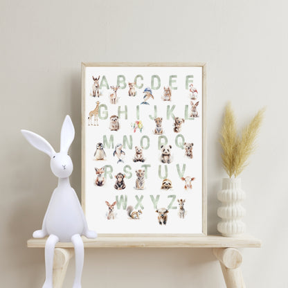 Affiche Abécédaire Animaux - Atelier Les Jolies Choses  