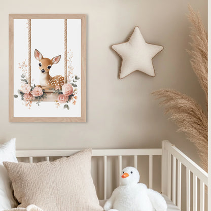 Affiche Biche & Balançoire Fleurie - Atelier Les Jolies Choses  