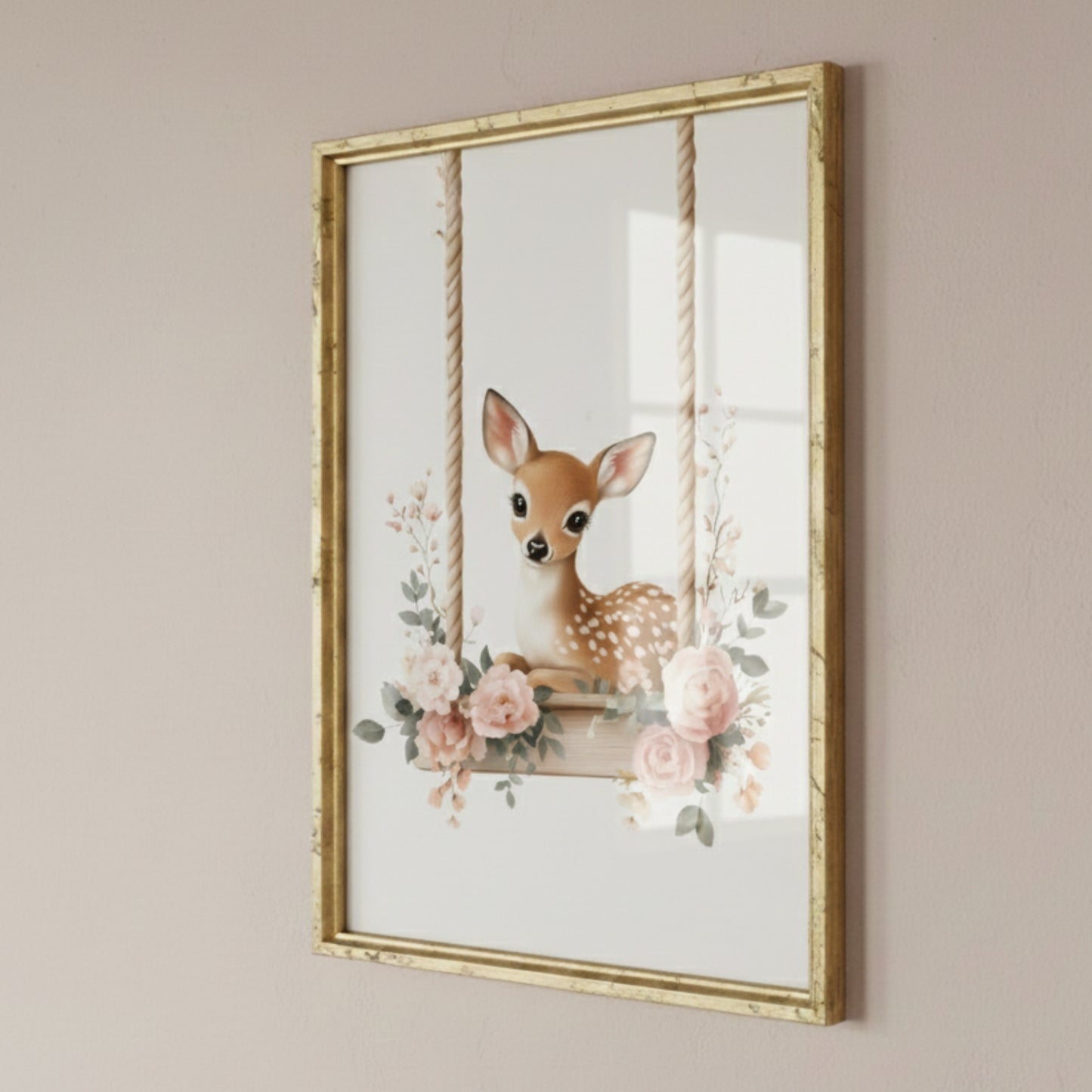 Affiche Biche & Balançoire Fleurie - Atelier Les Jolies Choses