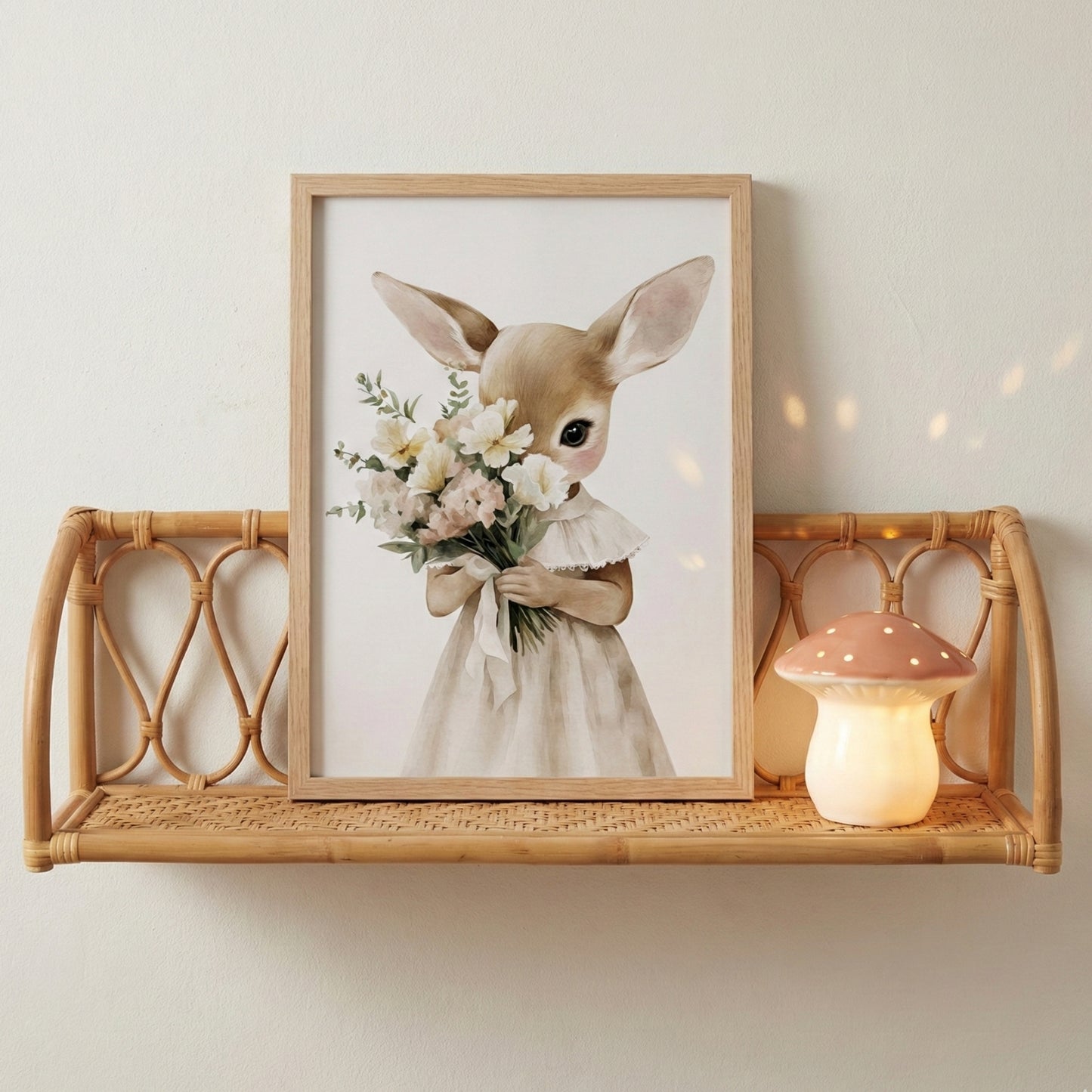 Affiche Biche & Fleurs Délicates - Atelier Les Jolies Choses  