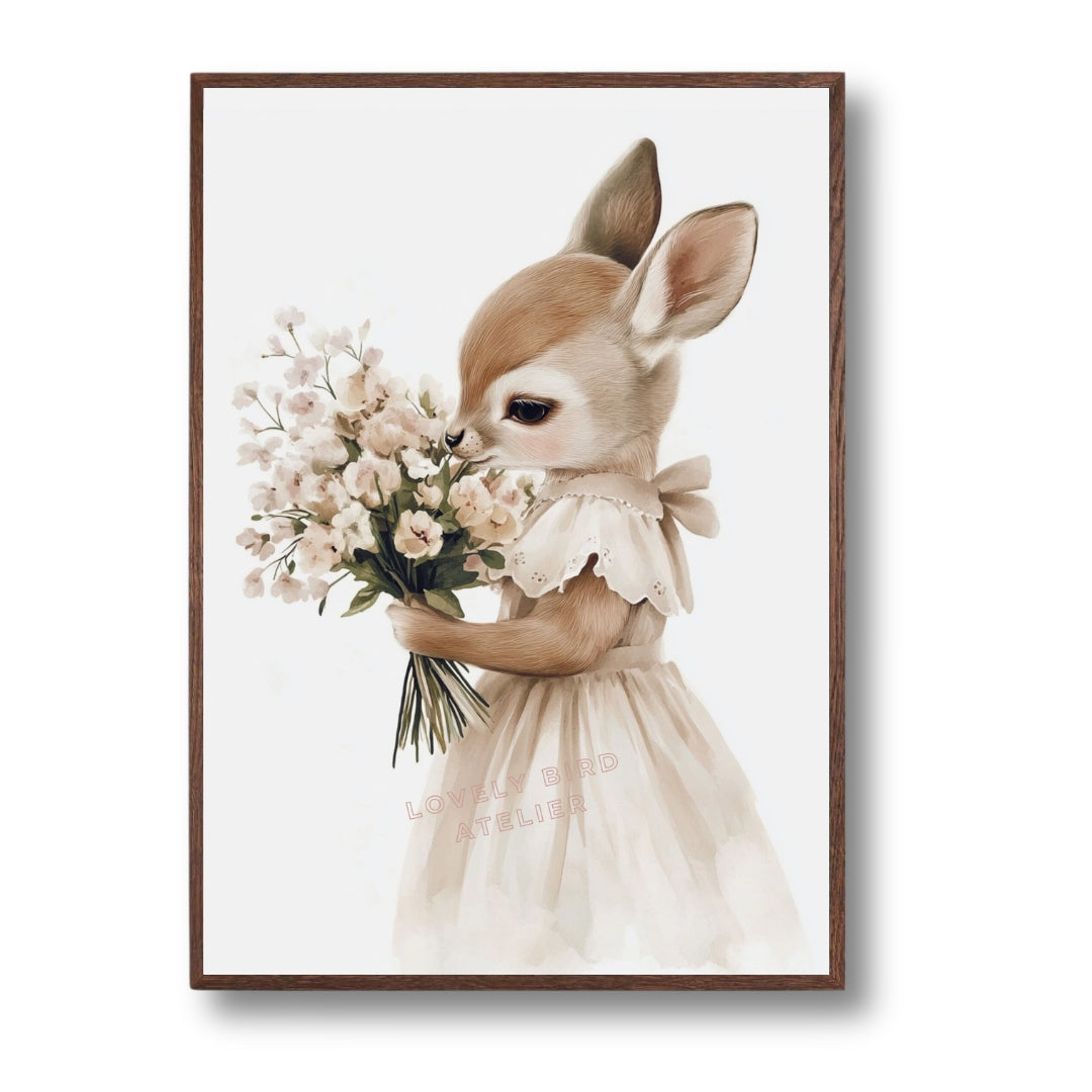 Affiche Biche & Joli Bouquet - Atelier Les Jolies Choses  