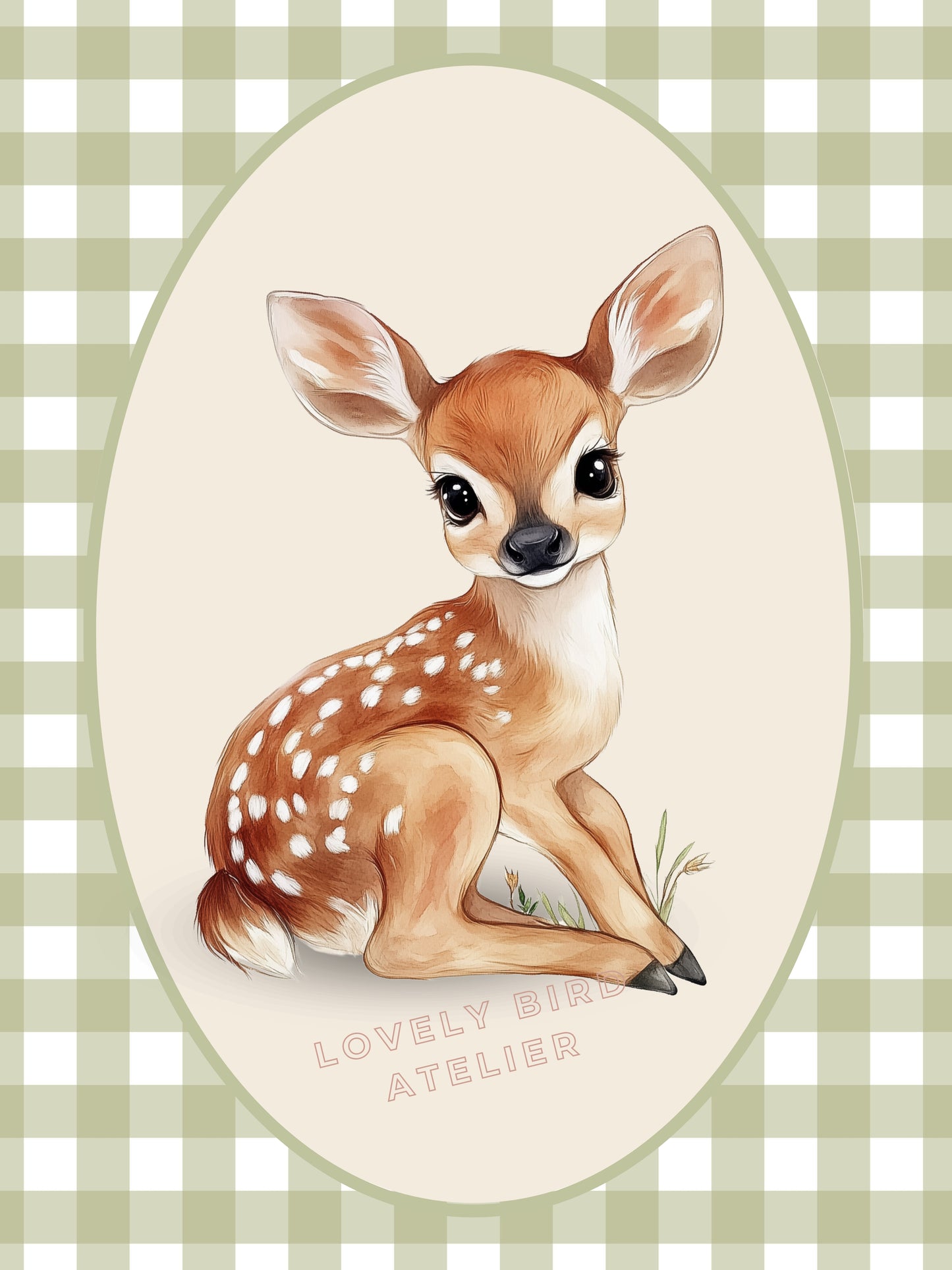 Affiche Biche & Vichy - Atelier Les Jolies Choses  