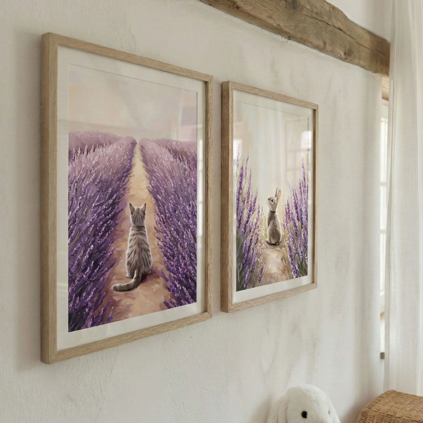 Affiche Chat & Lavande - Atelier Les Jolies Choses