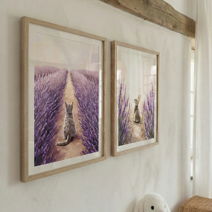 Affiche Chat & Lavande - Atelier Les Jolies Choses