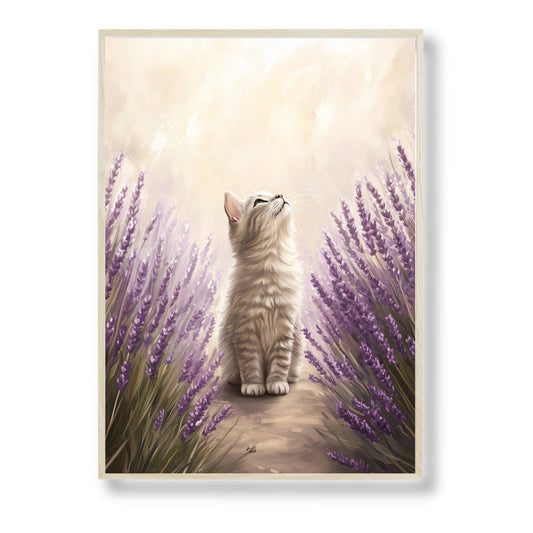 Affiche Chaton & Lavandes - Atelier Les Jolies Choses  