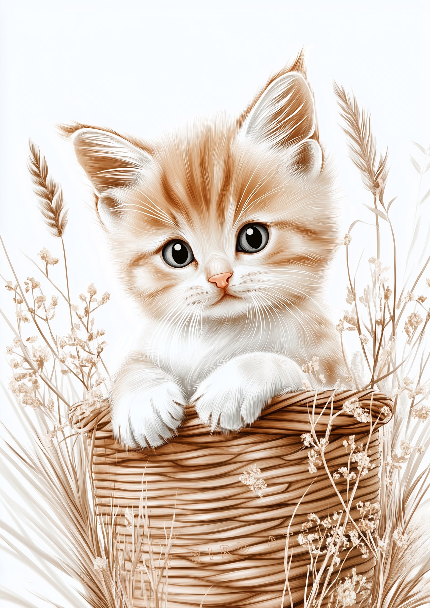 Affiche Chaton & Panier - Atelier Les Jolies Choses  