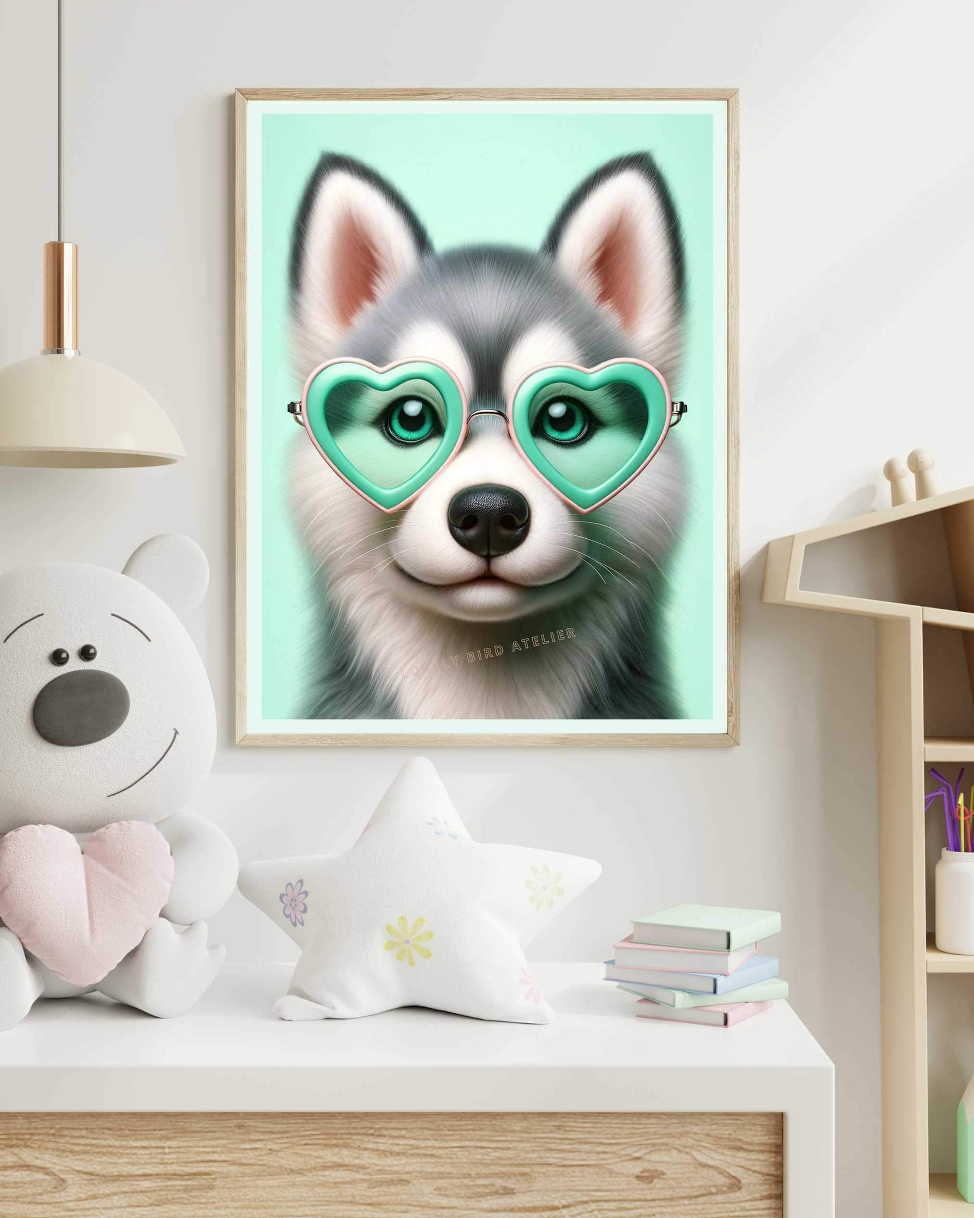 Affiche Chiot Pop Blue - Atelier Les Jolies Choses  