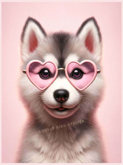 Affiche Chiot Pop Pink - Atelier Les Jolies Choses  
