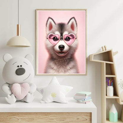 Affiche Chiot Pop Pink - Atelier Les Jolies Choses  