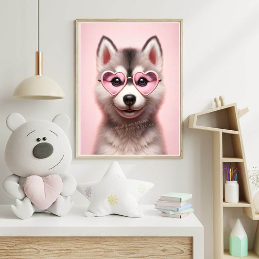 Affiche Chiot Pop Pink - Atelier Les Jolies Choses  