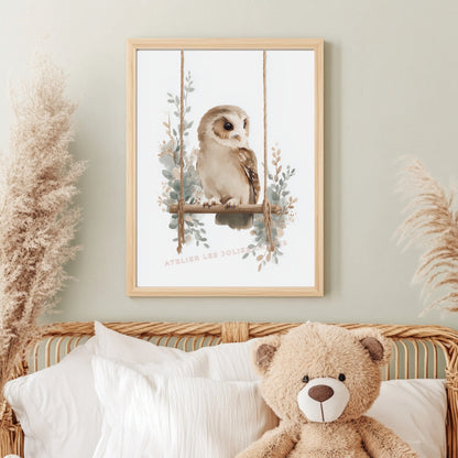 Affiche Chouette - Balançoire des Rêves