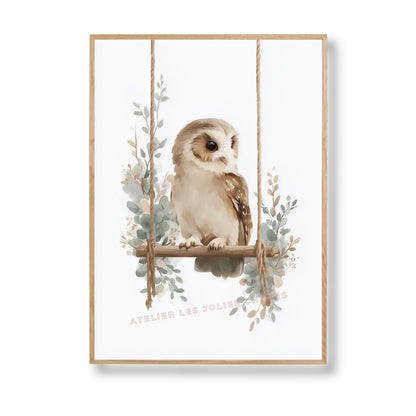 Affiche Chouette - Balançoire des Rêves