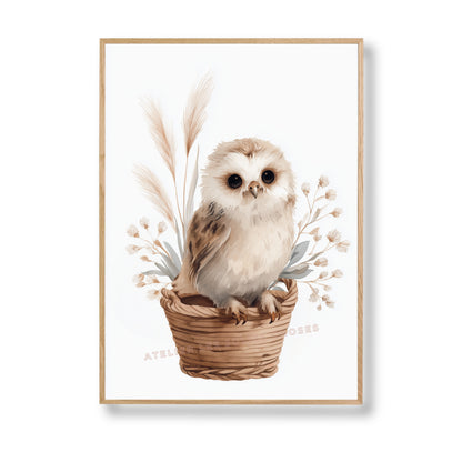 Affiche Chouette - Nid de Tendresse