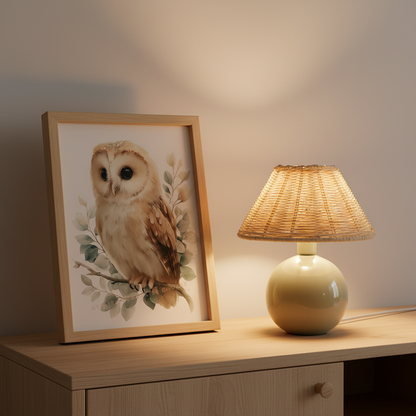 Affiche Chouette - Veilleuse des Bois