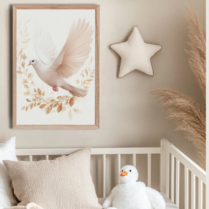 Affiche Colombe & Rameaux - Atelier Les Jolies Choses  