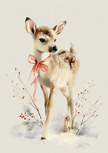 Affiche  - Dans la forêt de Noël - Atelier Les Jolies Choses