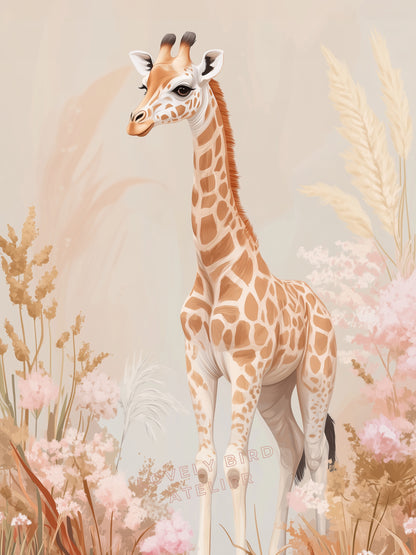 Affiche Girafe & Pampa - Atelier Les Jolies Choses  