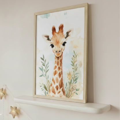 Affiche Girafe & Végétation - Atelier Les Jolies Choses