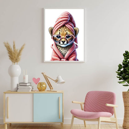 Affiche Guépard Bain - Atelier Les Jolies Choses  