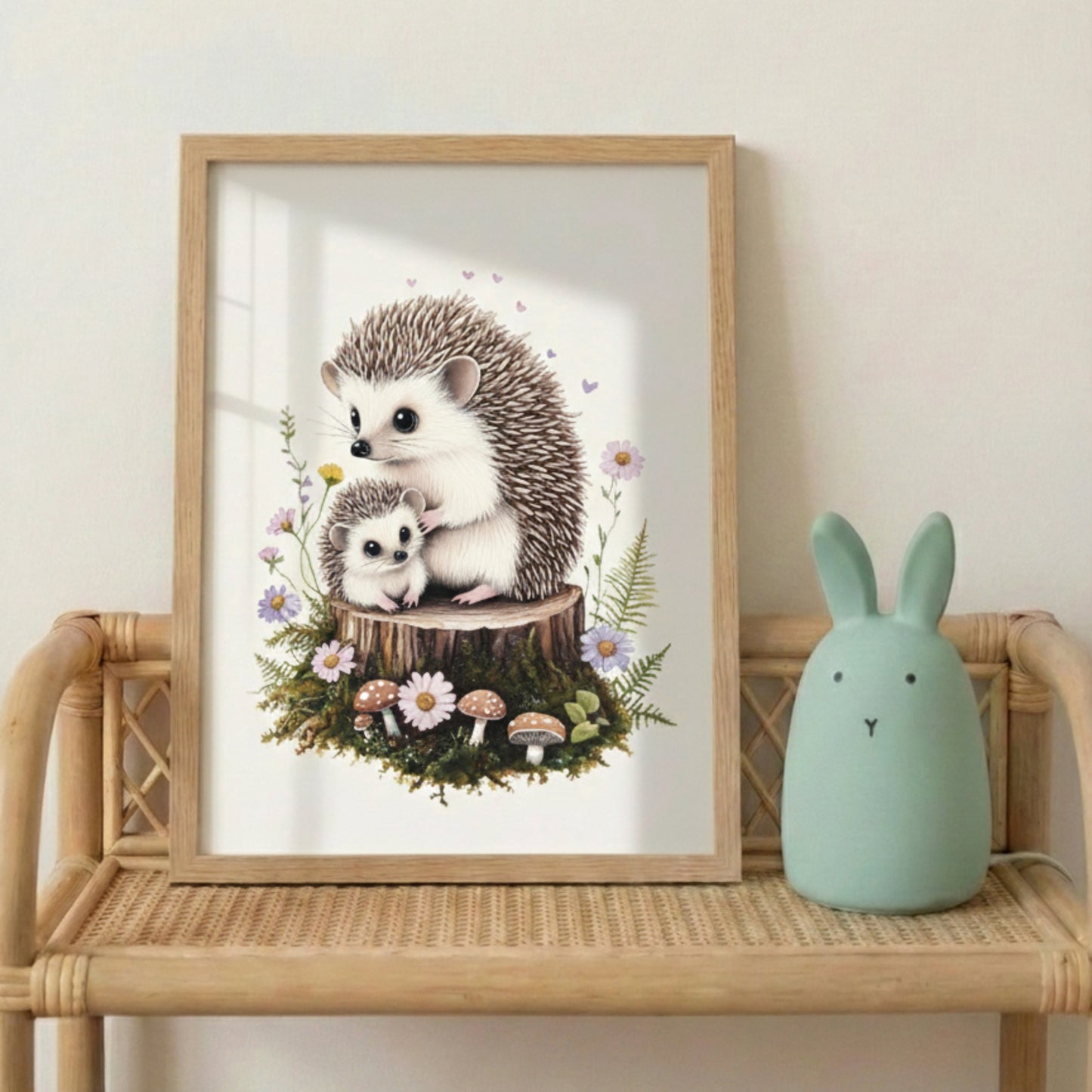 Affiche - Hérissons câlins - Atelier Les Jolies Choses