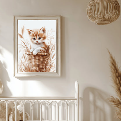 Affiche Joli Chaton & Panier - Atelier Les Jolies Choses  