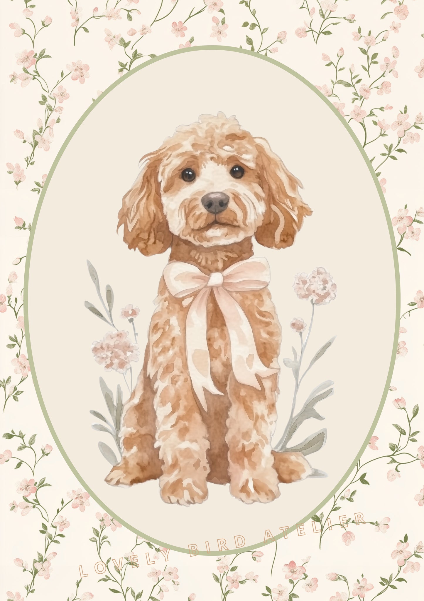 Affiche Joli Toutou & Petites Fleurs - Atelier Les Jolies Choses  