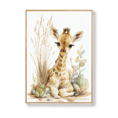 Affiche Jolie Girafe & Cactus - Atelier Les Jolies Choses