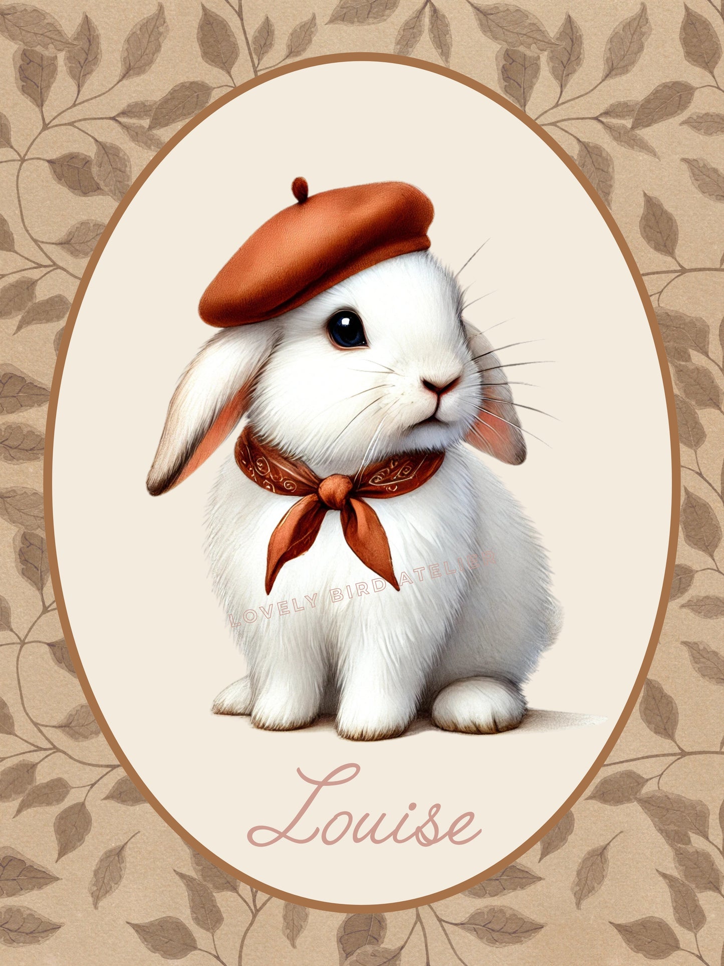 Affiche Lapin & Béret - Atelier Les Jolies Choses  