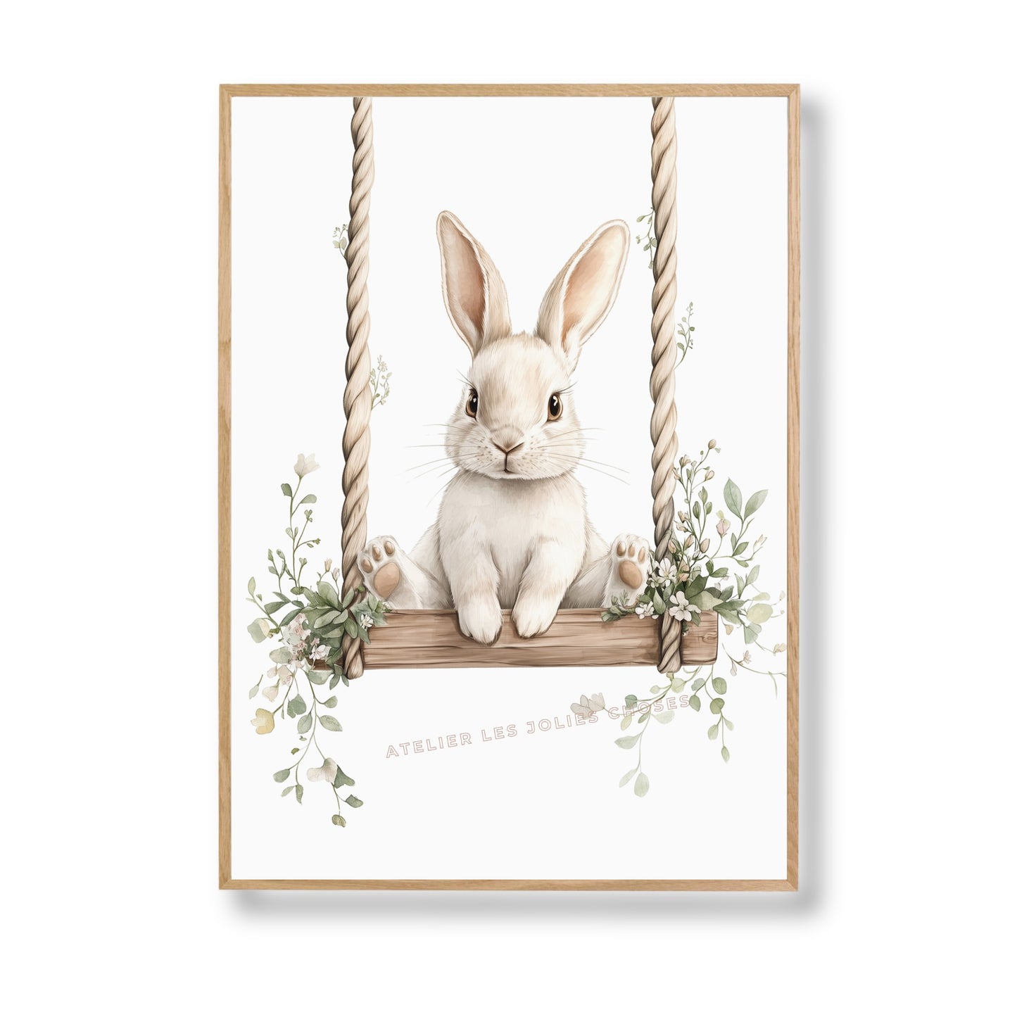 Affiche - Lapin  Balançoire Forestière