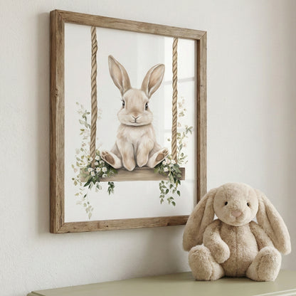 Affiche Lapin & Balancelle - Atelier Les Jolies Choses  