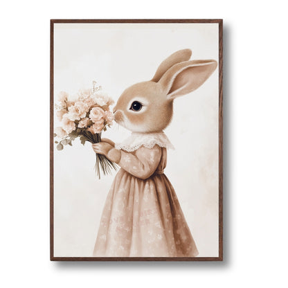 Affiche Lapin & Bouquet - Atelier Les Jolies Choses  