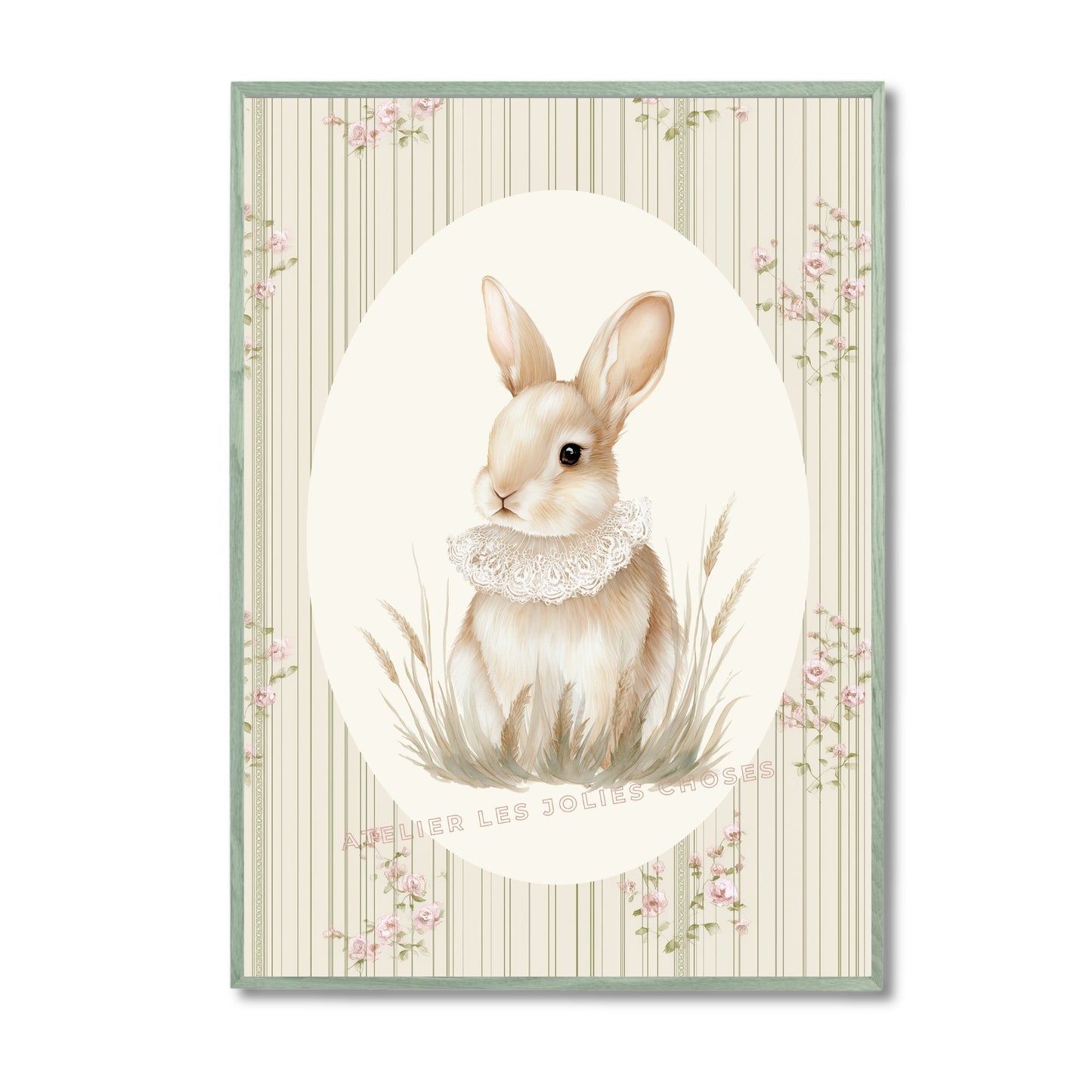Affiche Lapin – Douceur d’antan - Atelier Les Jolies Choses  