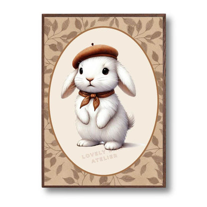Affiche Lapin & Feuilles - Atelier Les Jolies Choses  