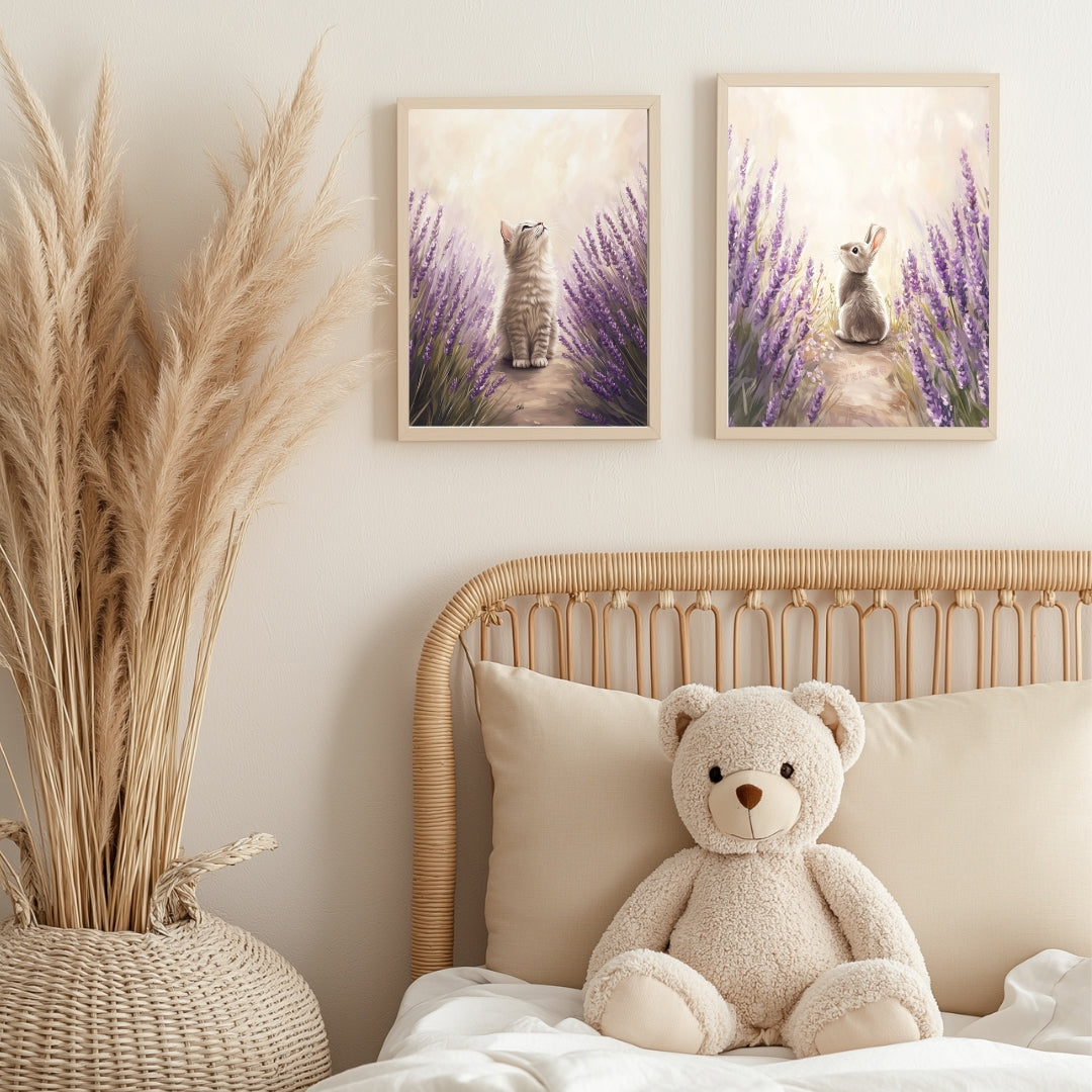 Affiche Lapin  & Lavandes - Atelier Les Jolies Choses  