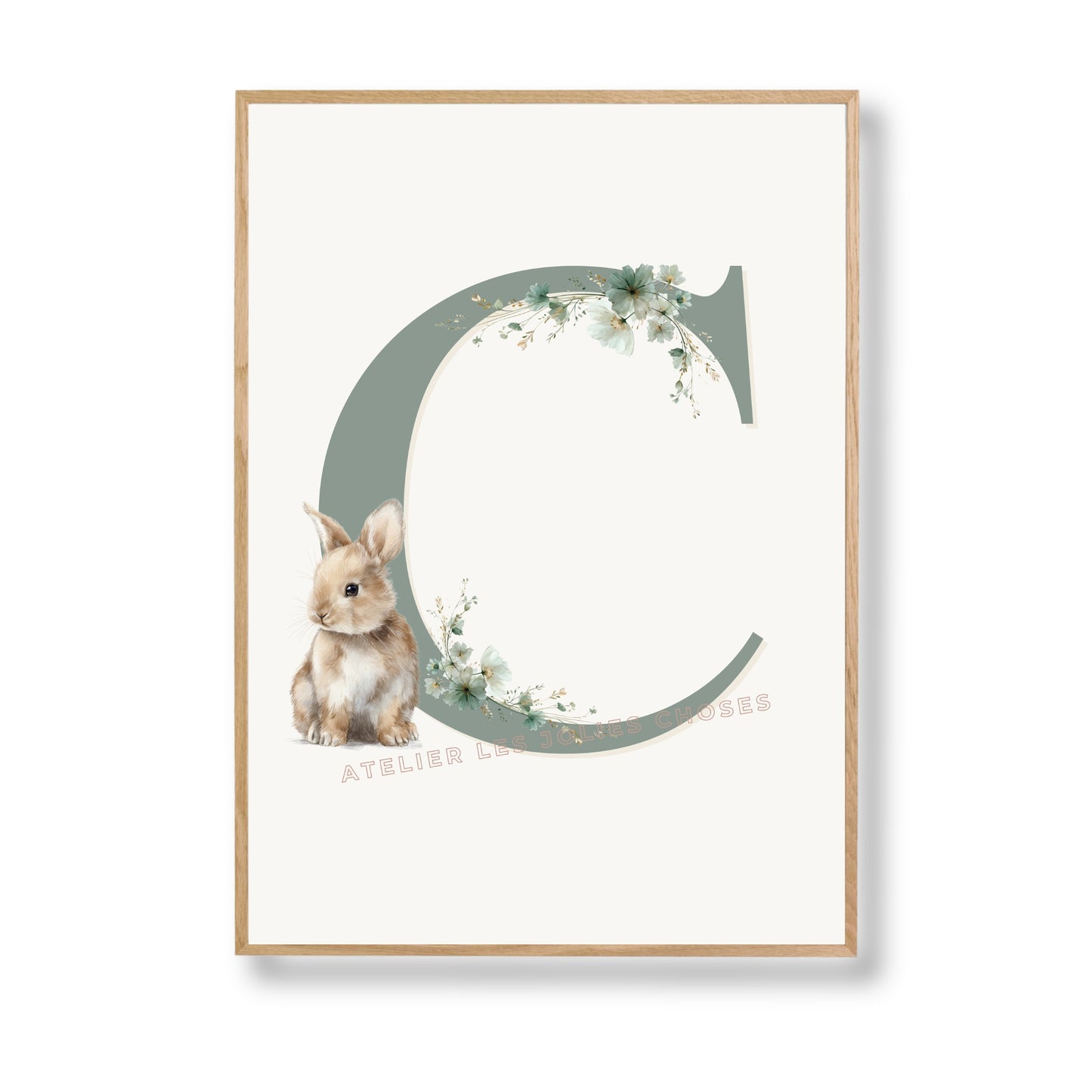 Affiche Lapin - Lettre C