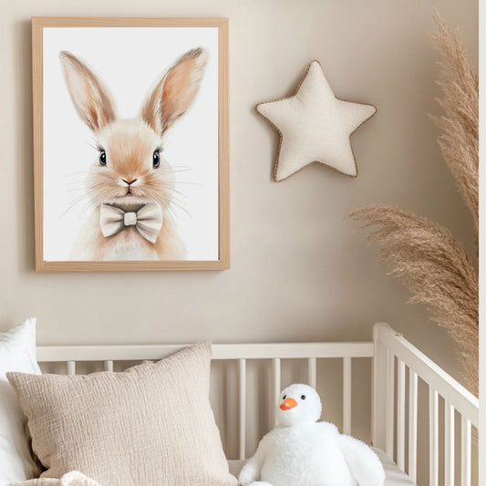 Affiche Lapin & Nœud Papillon - Atelier Les Jolies Choses  