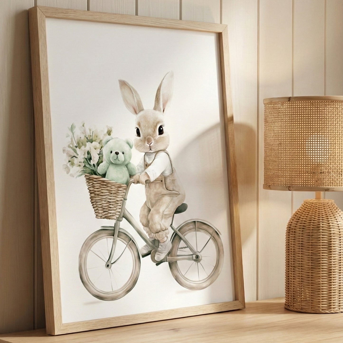 Affiche Lapin & Vélo - Atelier Les Jolies Choses