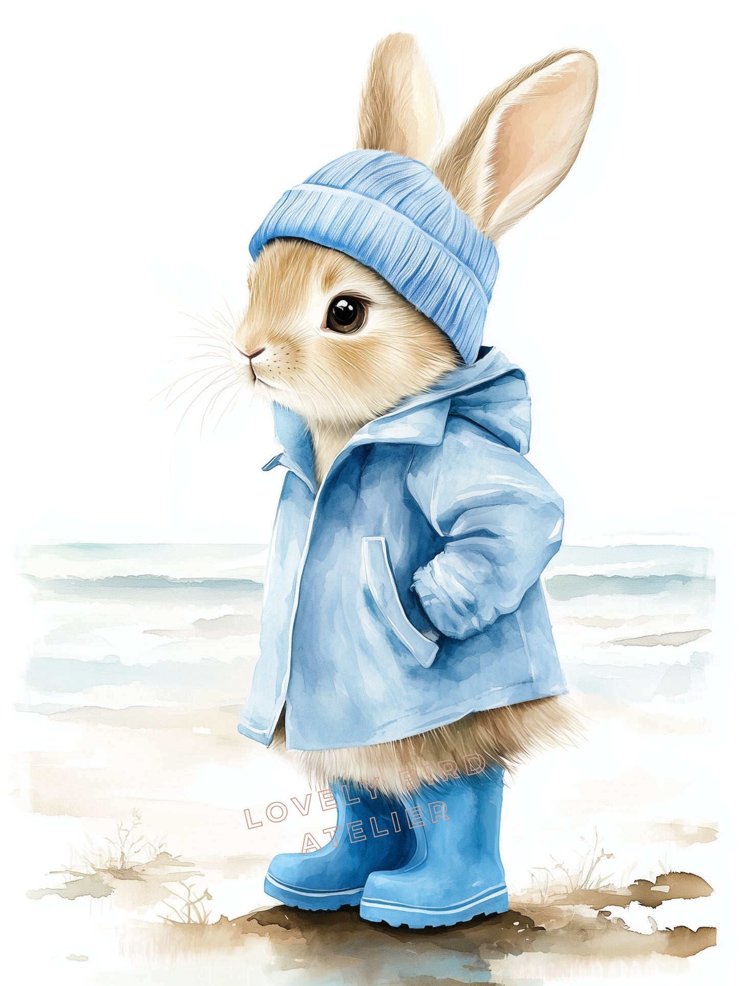 Affiche Lapin en Ciré - Atelier Les Jolies Choses  