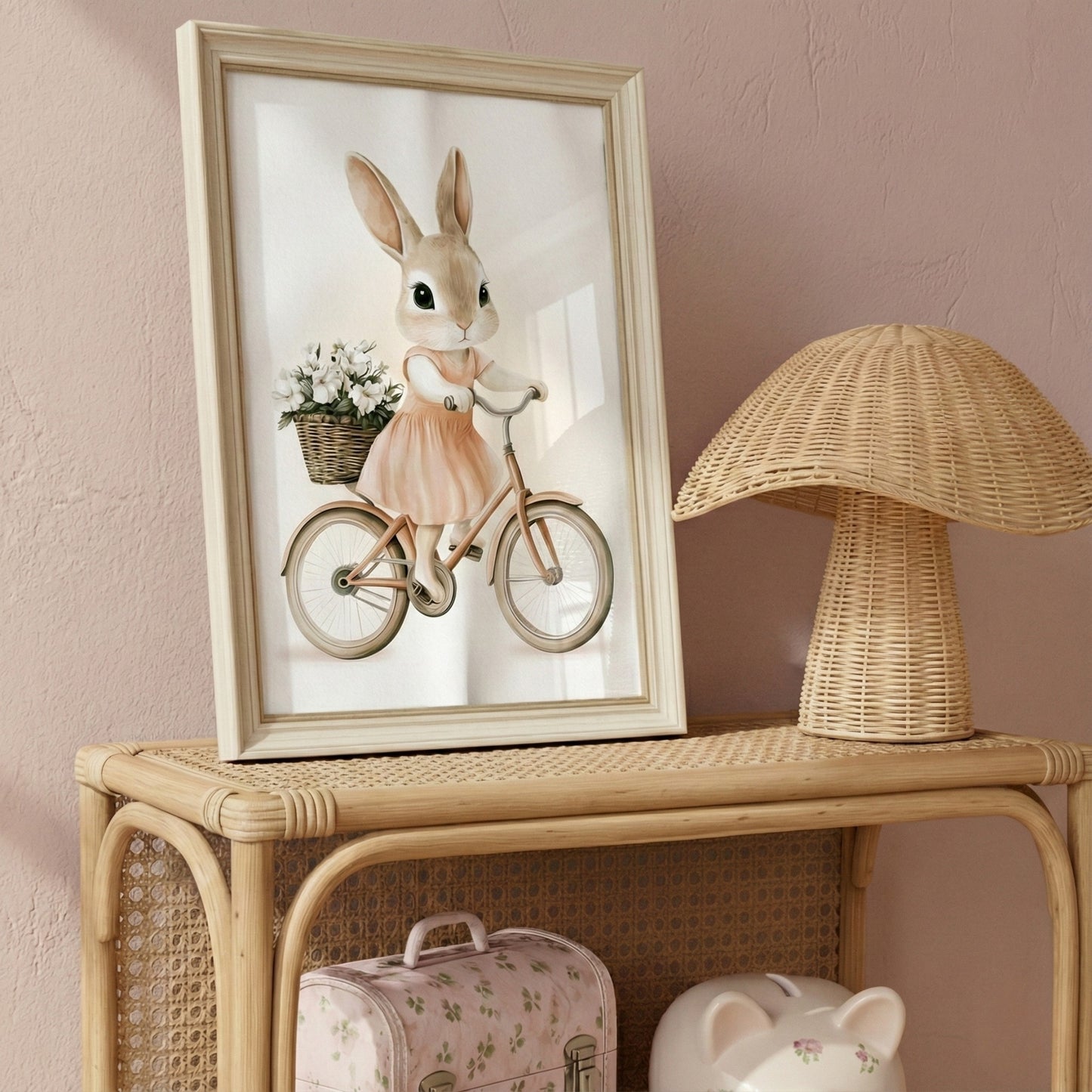 Affiche Lapine En Vélo - Atelier Les Jolies Choses